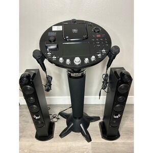 The Singing Machine iSM-1028N Karaoke System CDG iPod Dock Camera Pedestal Black